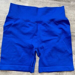 Blue scrunch shorts